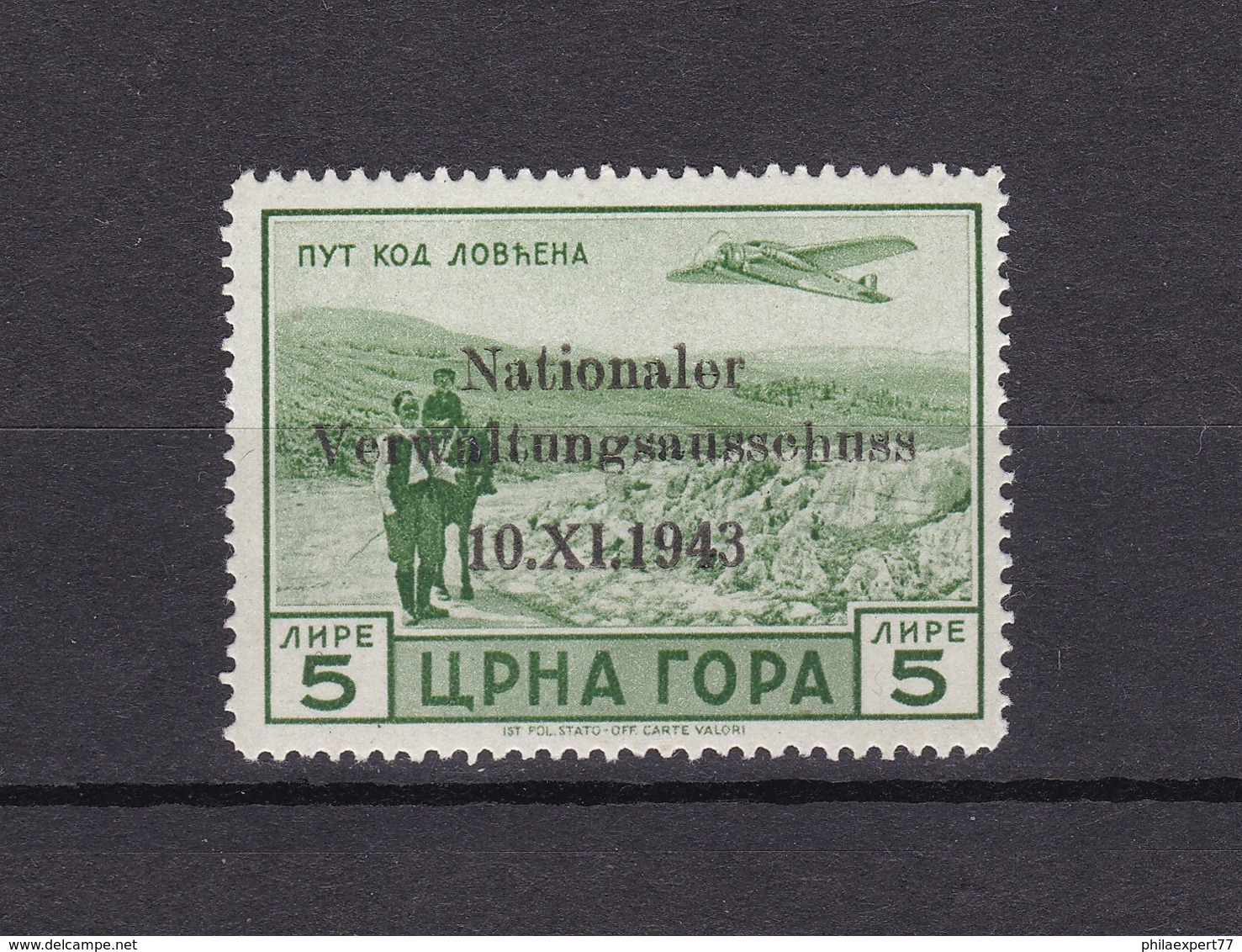 Montenegro - 1943 - Michel Nr. 18 - Ungebr. - 25 Euro - Occupation 1938-45