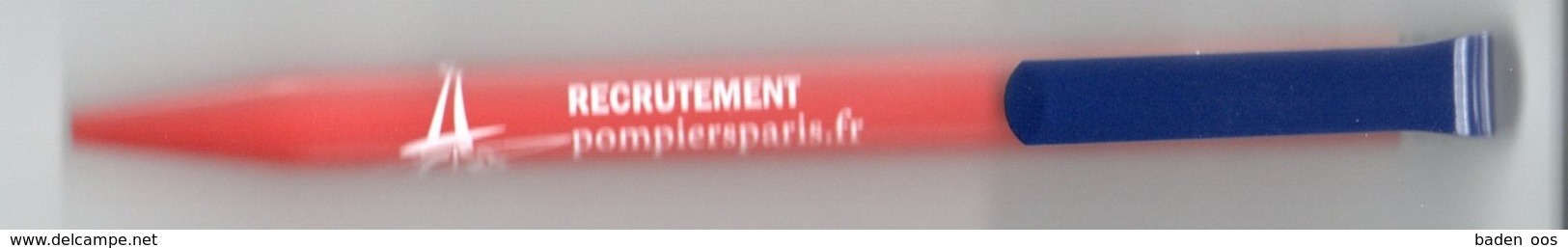 Stylo Bille Rétractable Recrutement Pompiers De Paris - Firemen