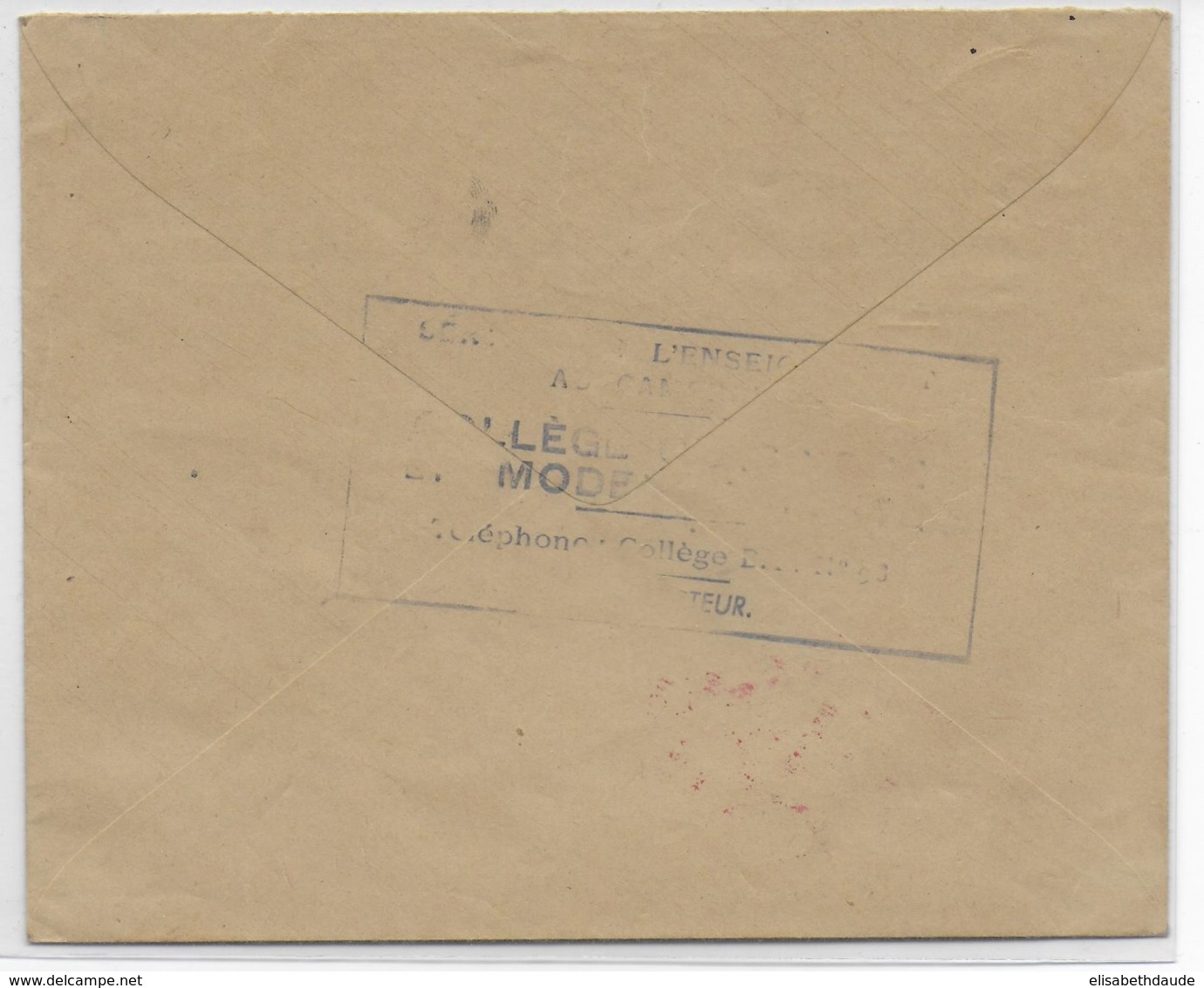 CAMEROUN - 1948 - ENVELOPPE En FRANCHISE SO Du COLLEGE CLASSIQUE ET MODERNE MIXTE De YAOUNDE SUP ! - Covers & Documents