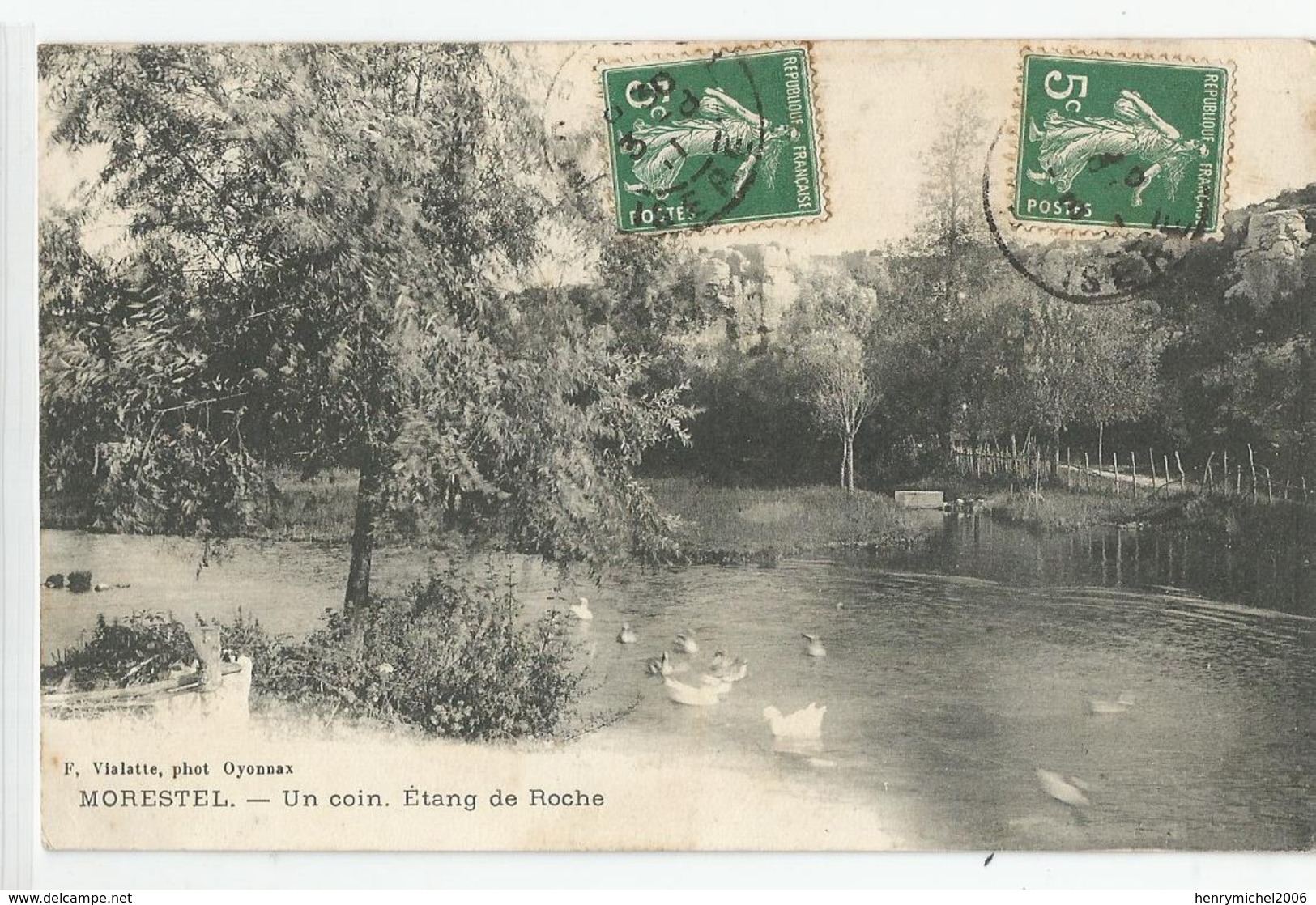38 Isère Morestel Un Coin étang De Roche 1911 , Ed Vialatte D'oyonnax - Morestel