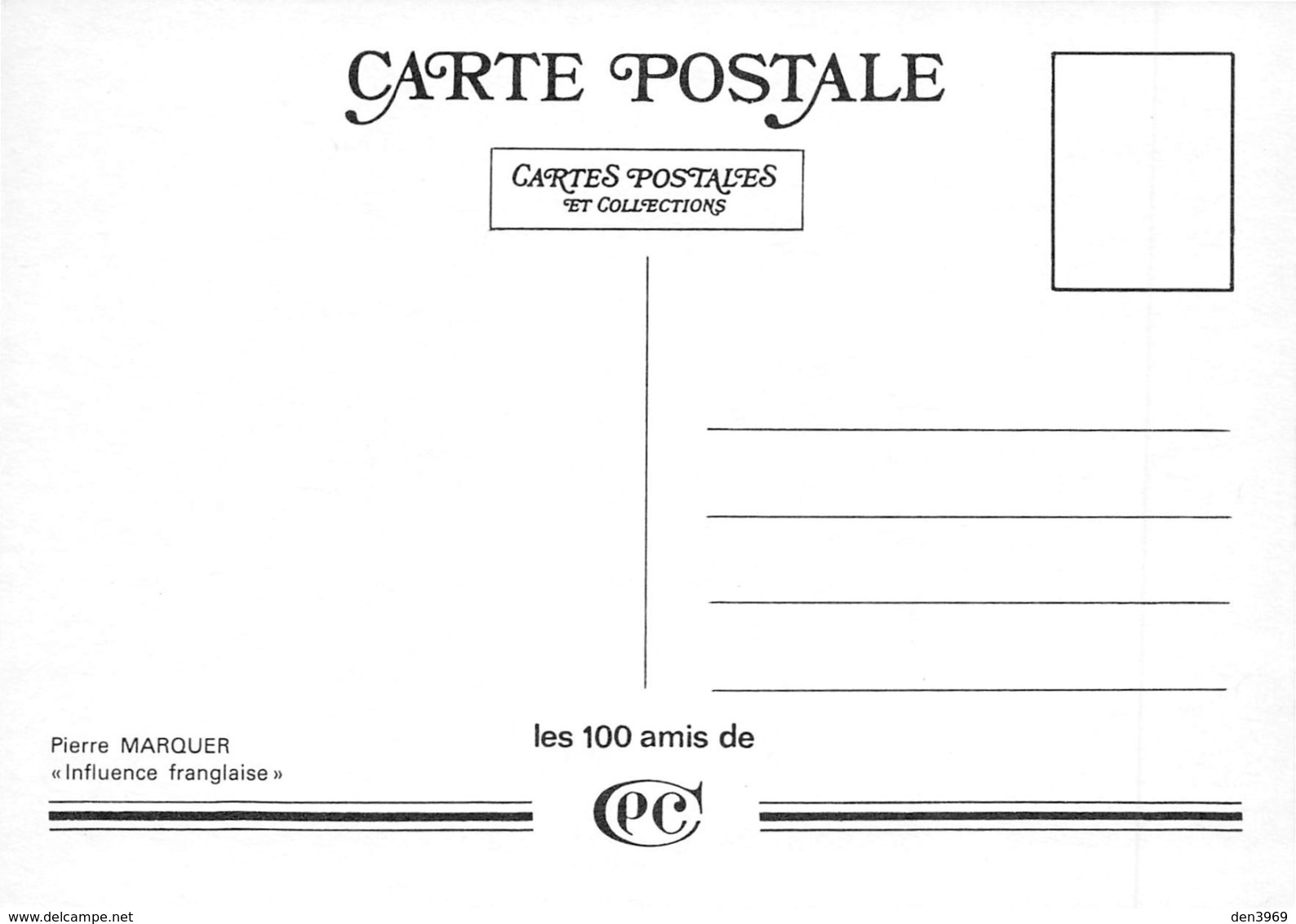 Pierre MARQUER - Influence Franglaise- Lady Di-Prince Charles - Série Les 100 Amis De CPC - Carte Postale Et Collections - Marquer