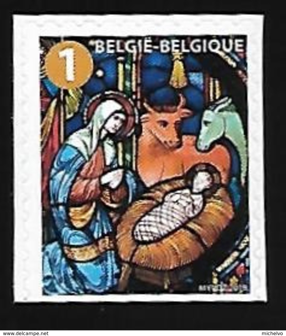 Belg. 2019 - Timbre De Noël ** (non Dentelé En Bas) - Unused Stamps