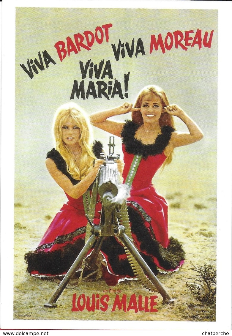 SPECTACLE CINÉMA FILM VIVA MARIA DE LOUIS MALLE BARDOT MOREAU MITRAILLEUSE EDIT. CINÉMATHÈQUE FRANÇAISE - Affiches Sur Carte