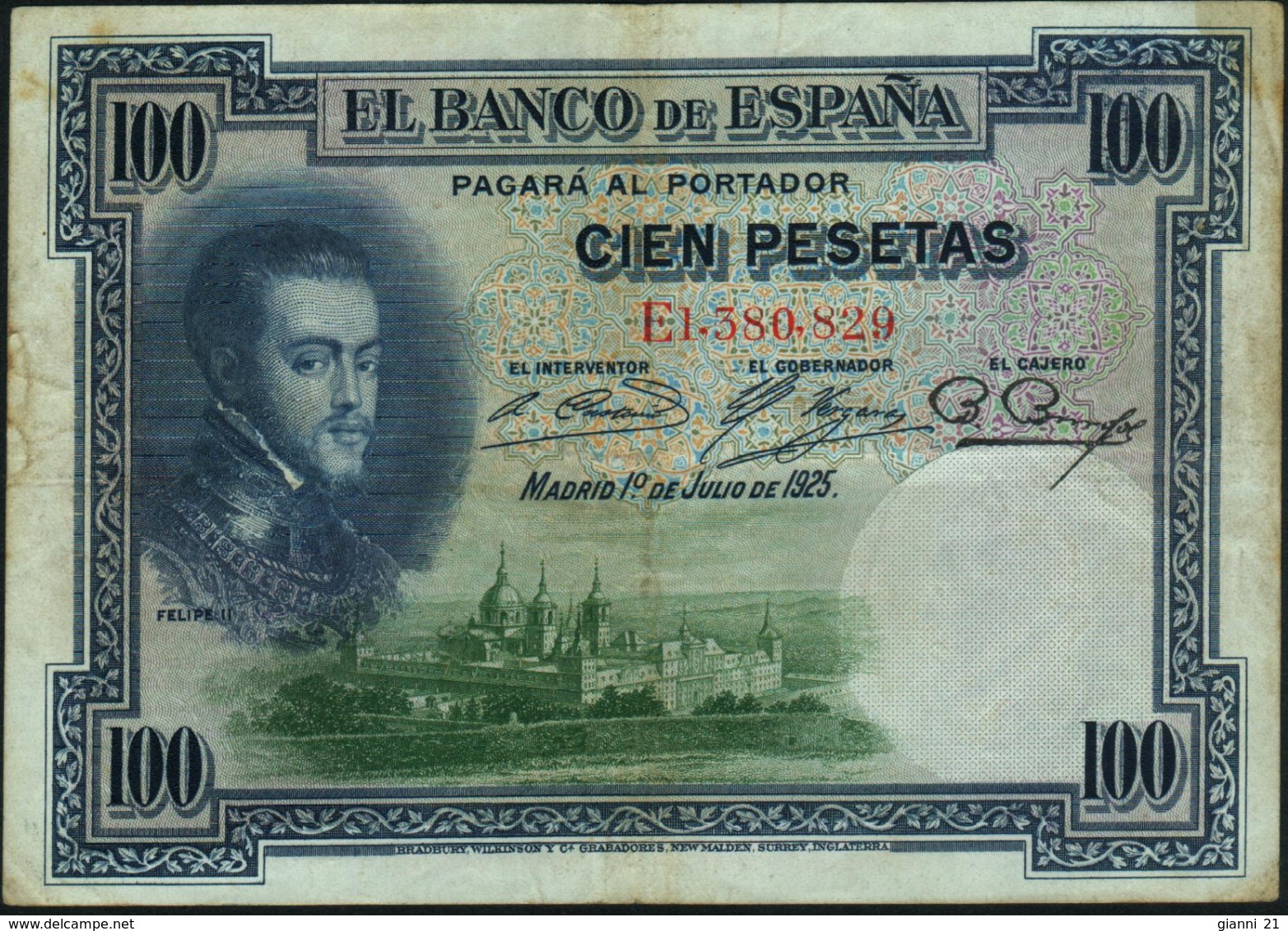 SPAIN - 100 Pesetas 01.07.1925 {Banco De España} Fine+ P.69 C - 100 Pesetas