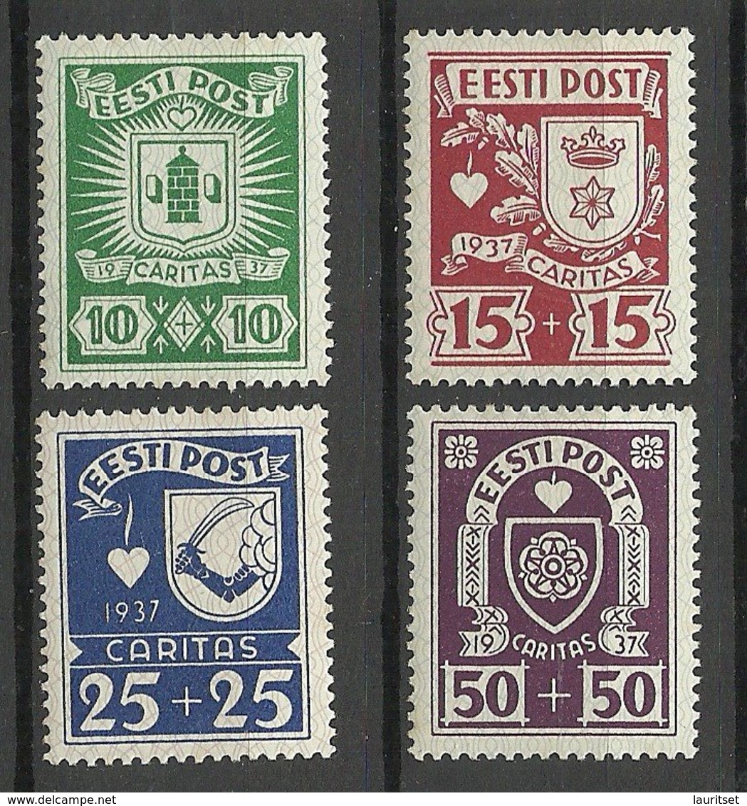 Estland Estonia 1937 Caritas Michel 127 - 130 * - Estland