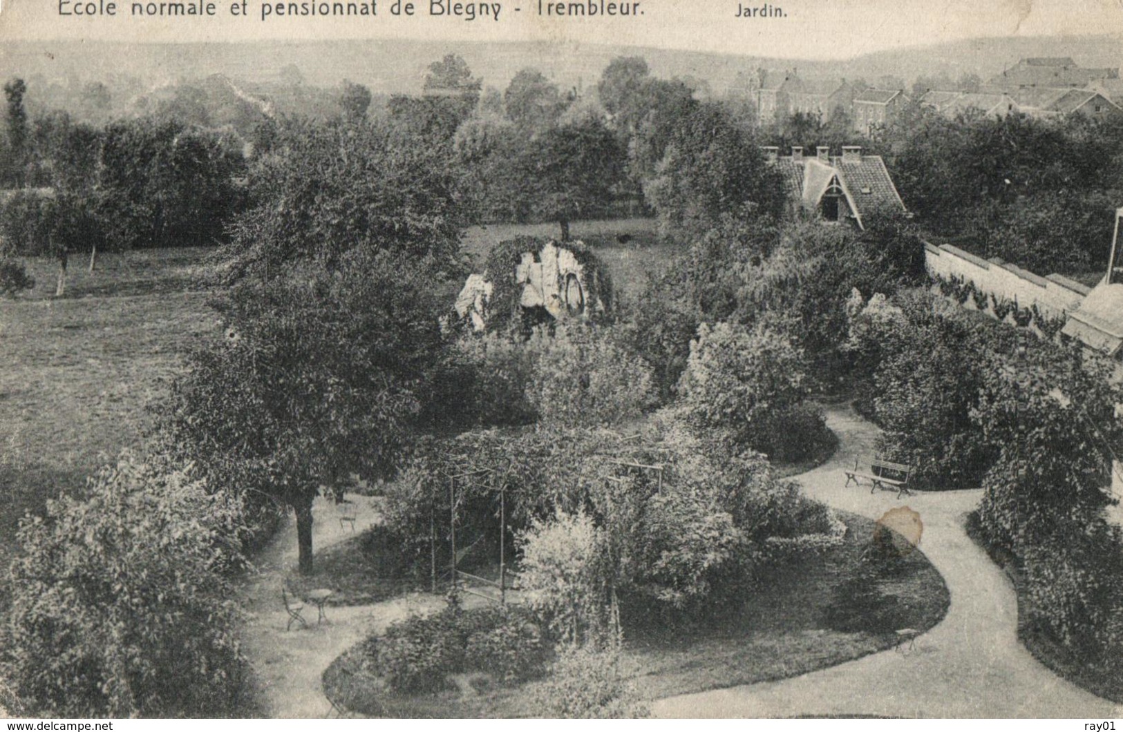 BELGIQUE - LIEGE - BLEGNY - TREMBLEUR - Ecole Normale Et Pensionnat - Jardin. - Blegny