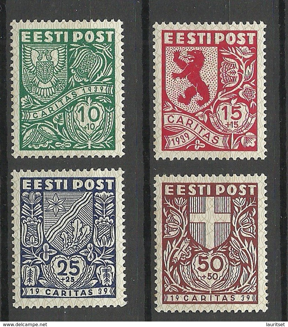 Estonia 1939 CARITAS Michel 142 - 145 * - Estonia