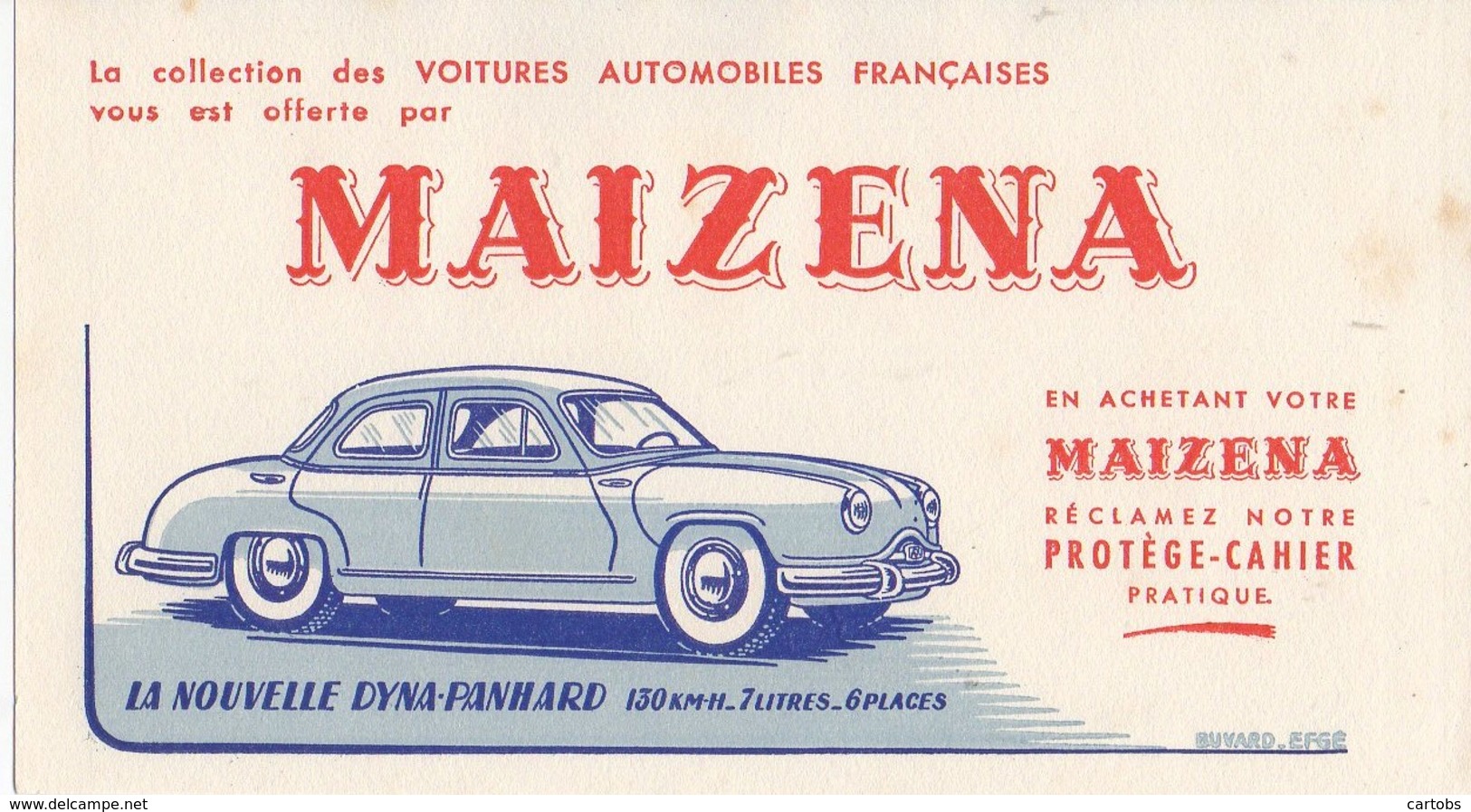 Buvard Maizena Avec La DYNA-PANHARD - Automóviles