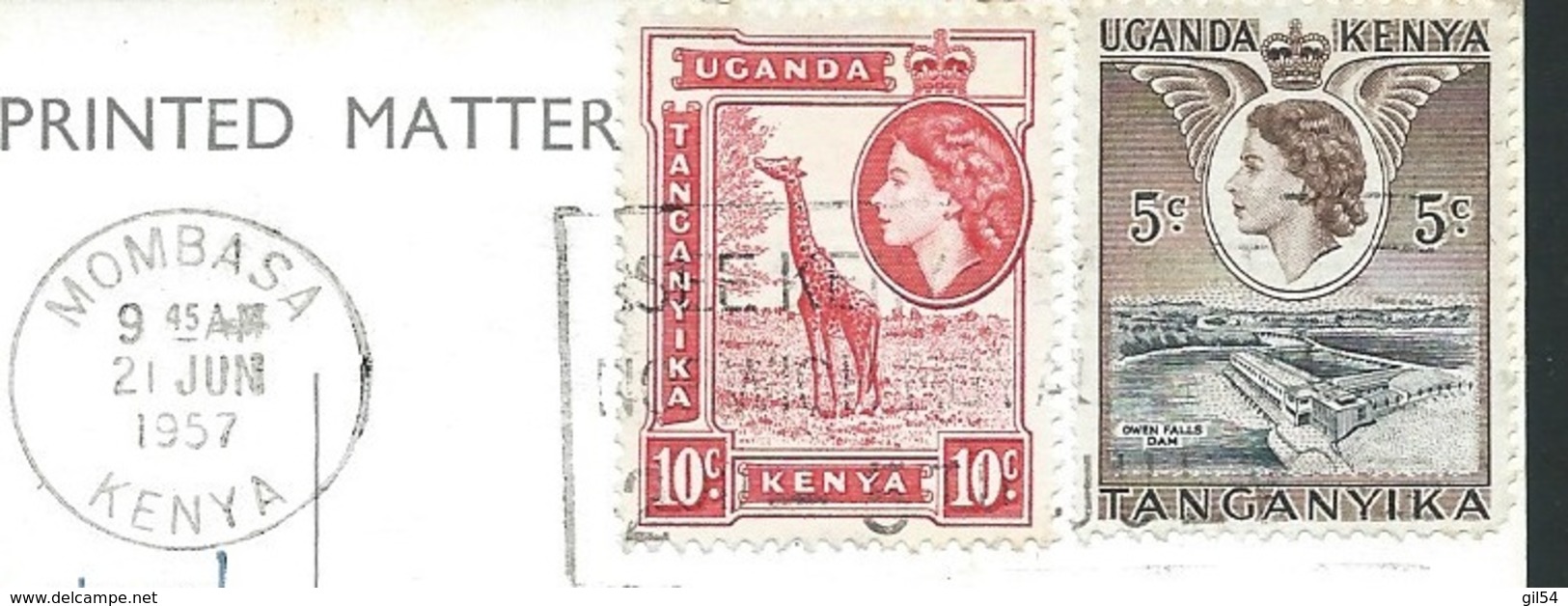 Cpm "  Kenya ( Mombasa )  Rhinocéros    Affranchie En 1957 - Raa 3619 - Kenya, Uganda & Tanganyika