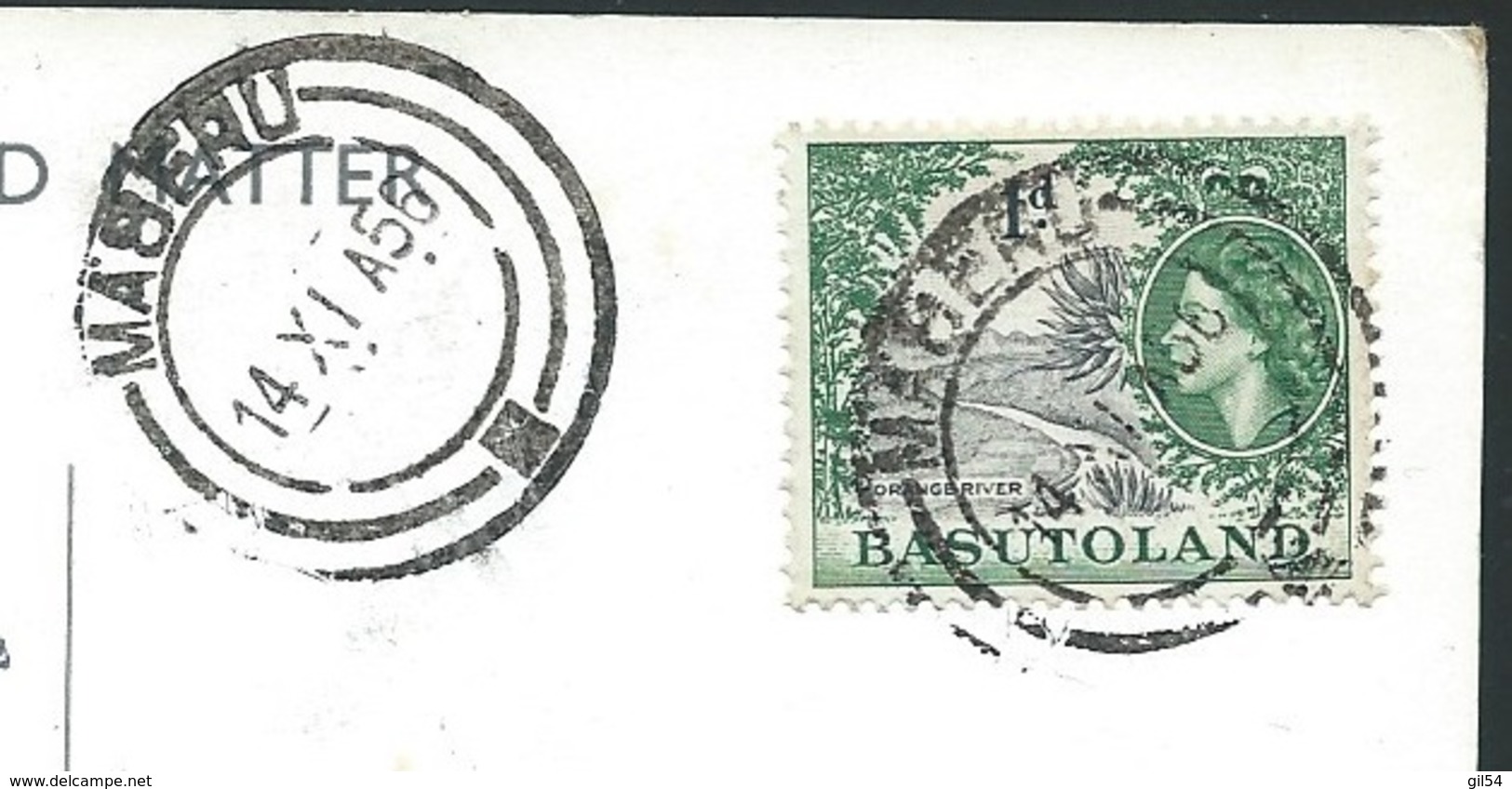 Cpm "Basutoland Giraffe " Affranchie En 1956 - Raa 3616 - 1933-1964 Colonie Britannique