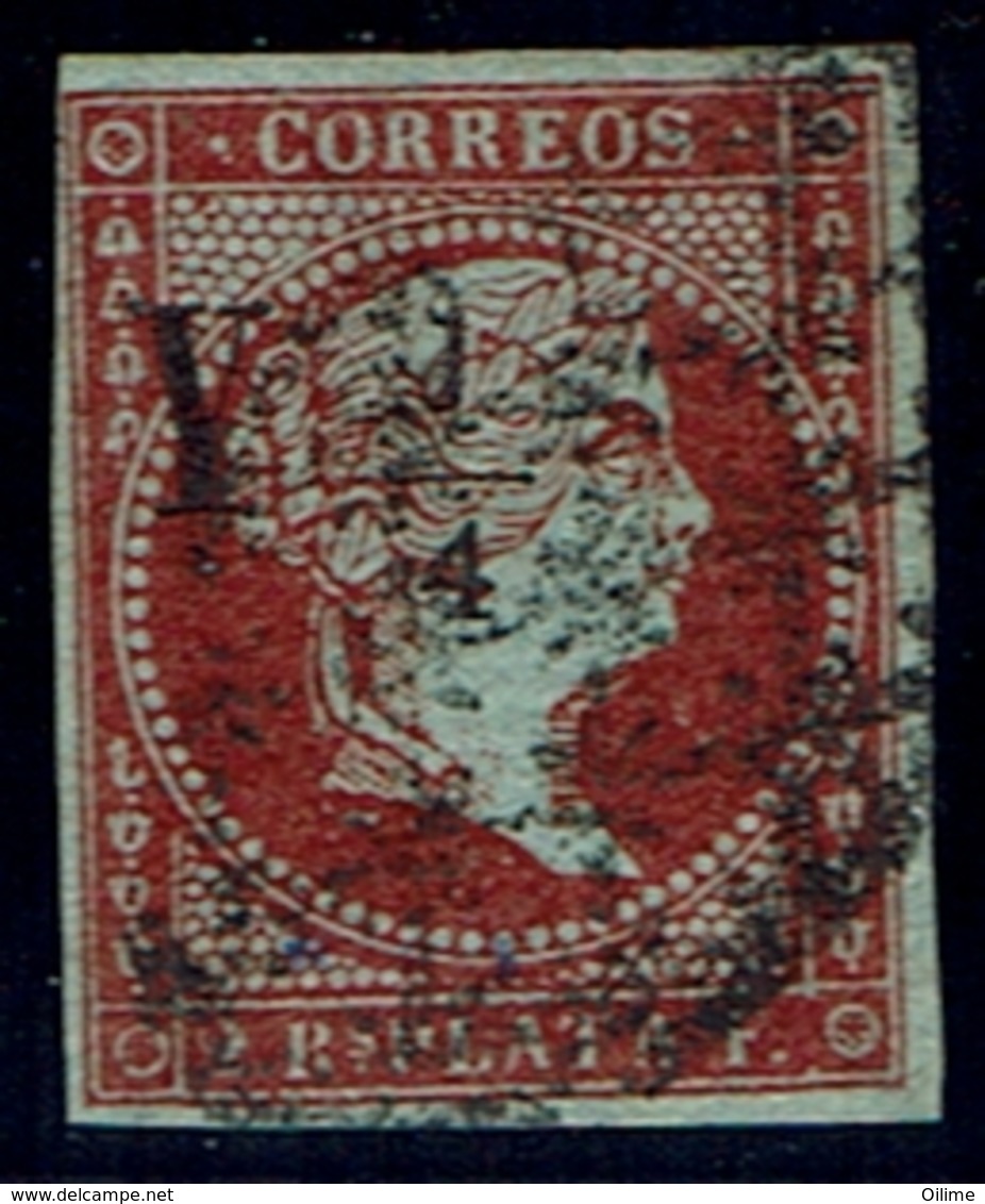 CORREO INTERIOR DE LA HABANA. HABILITADOS Y 1/4. 1855. CATÁLOGO EDIFIL CUBA 4A - Cuba (1874-1898)