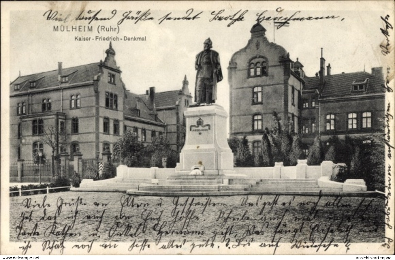 Cp Mülheim An Der Ruhr, Blick Auf Das Kaiser Friedrich Denkmal - Autres & Non Classés