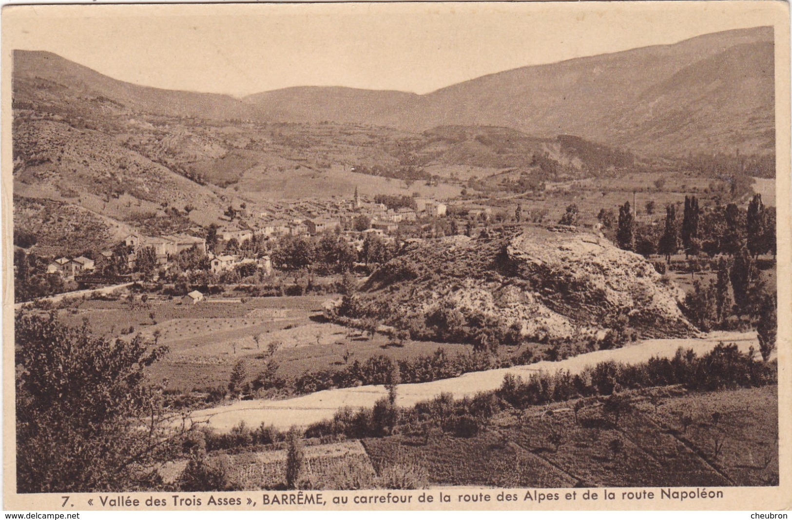 04. BARREME. CPA SEPIA . VALLÉE DES TROIS ASSES - Manosque