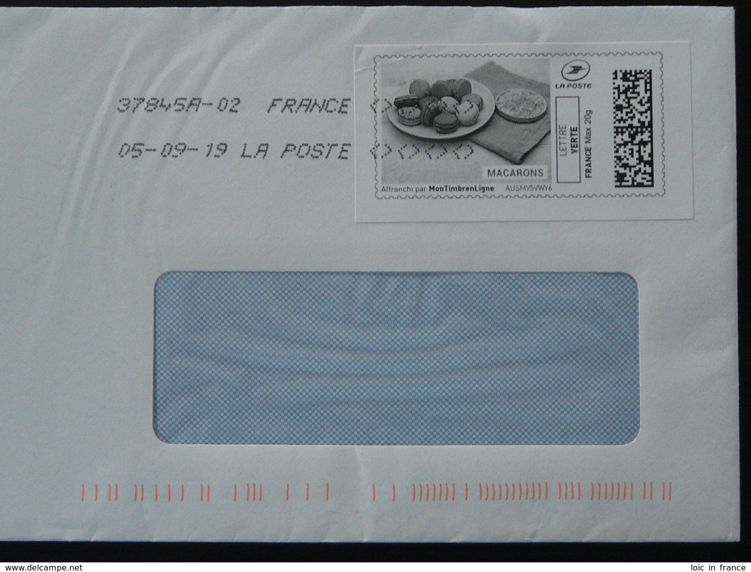 Macarons Gastronomie Food Montimbrenligne Timbre En Ligne Sur Lettre (e-stamp On Cover) TPP 4619 - Food