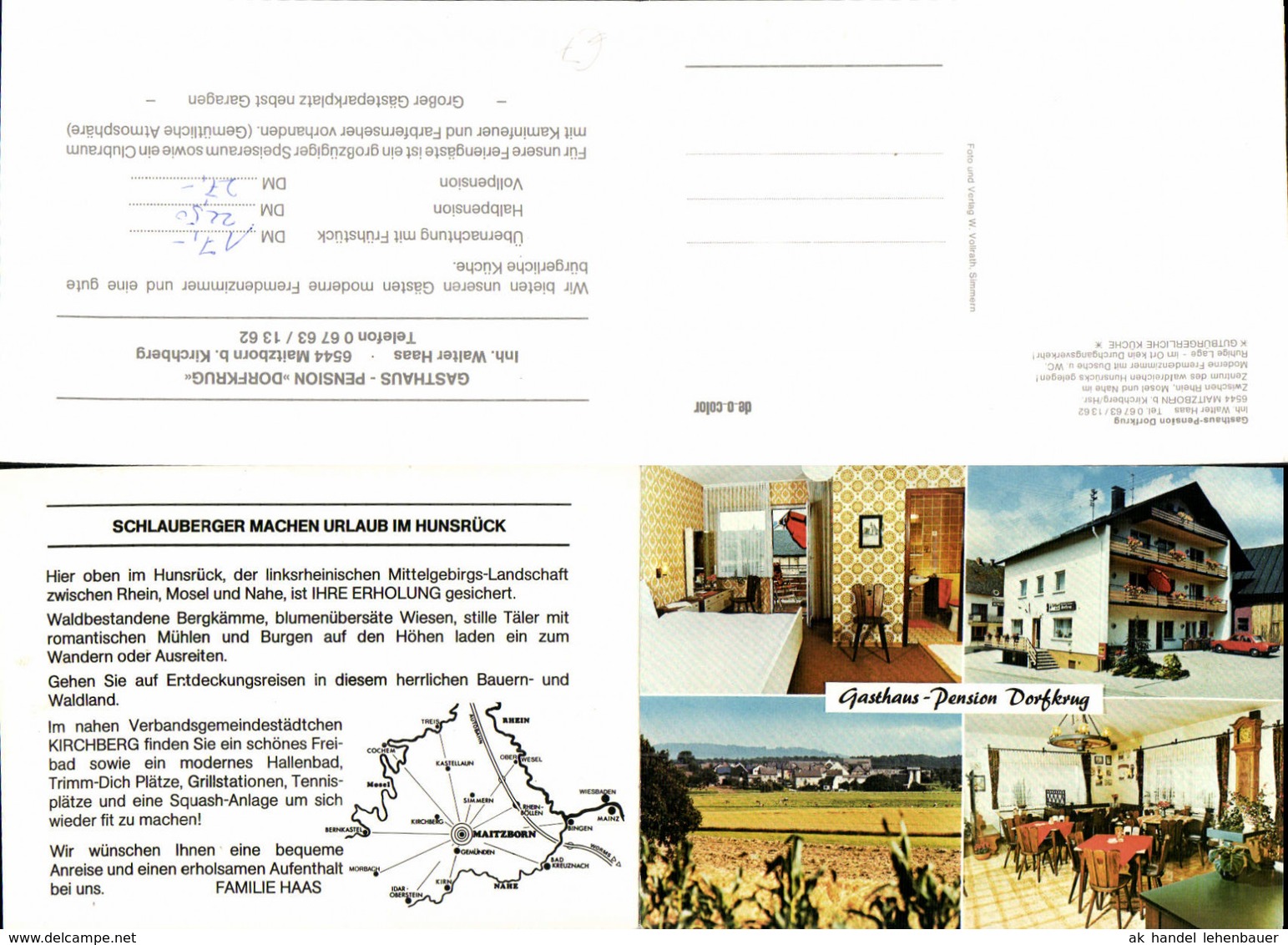 637035,Klapp-AK Maitzborn Bei Kirchberg Hunsr&uuml;ck Gasthaus Dorfkrug - Sonstige & Ohne Zuordnung