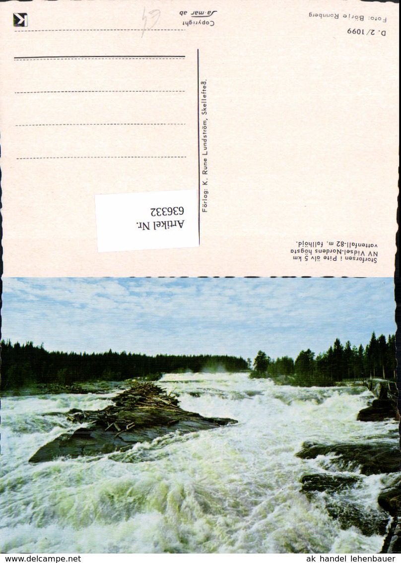 636332,Storforsen I Pite &auml;lv Vattenfall Wasserfall Stromschnellen Sweden - Schweden