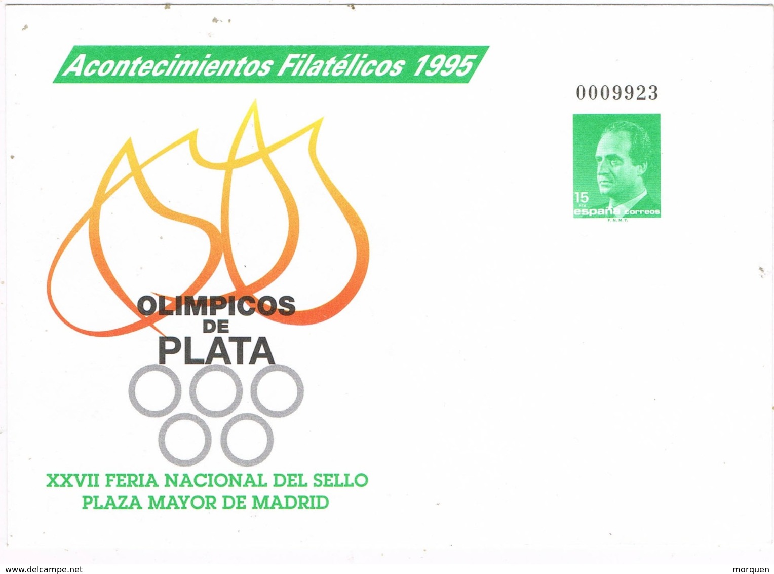 34295. Entero Postal MADRID 1995. Olimpicos De PLATA. Feria Sellos - 1931-....