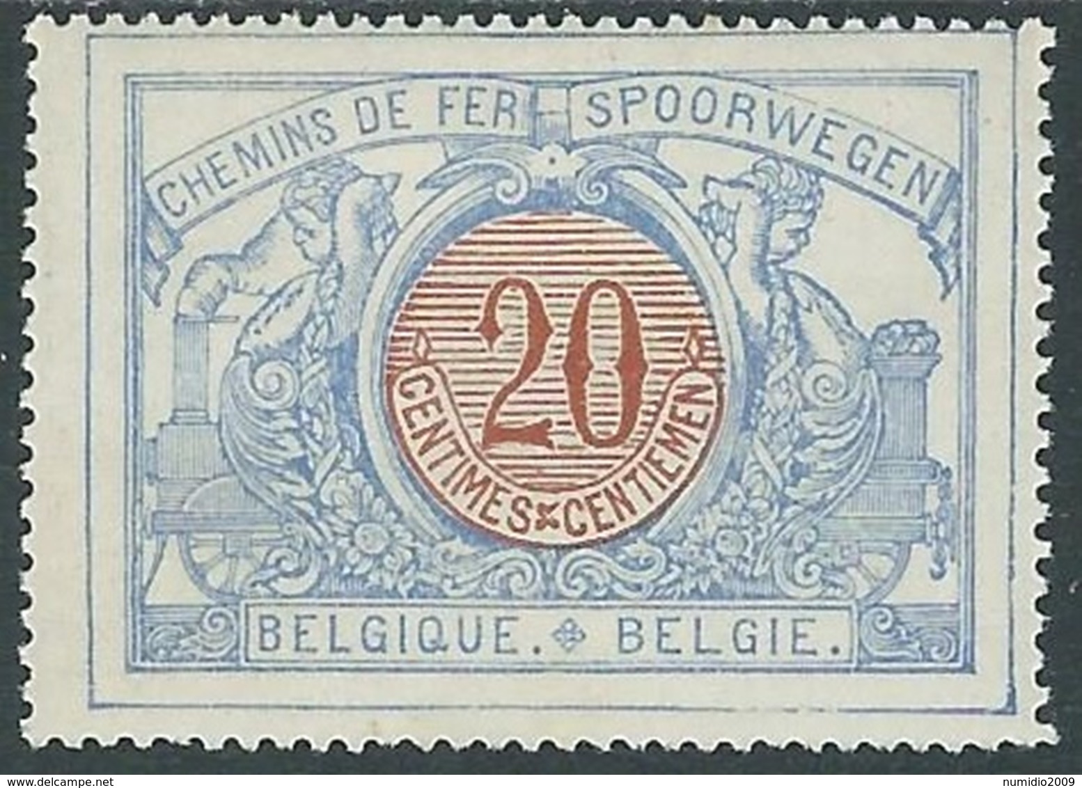 1902-05 BELGIO PACCHI POSTALI 20 CENT MH * - RB13-9 - Bagages [BA]