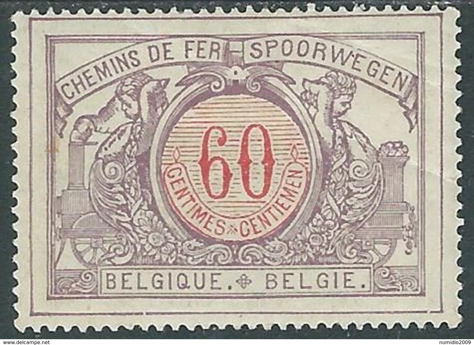 1902-05 BELGIO PACCHI POSTALI 60 CENT MH * - RB13-9 - Luggage [BA]