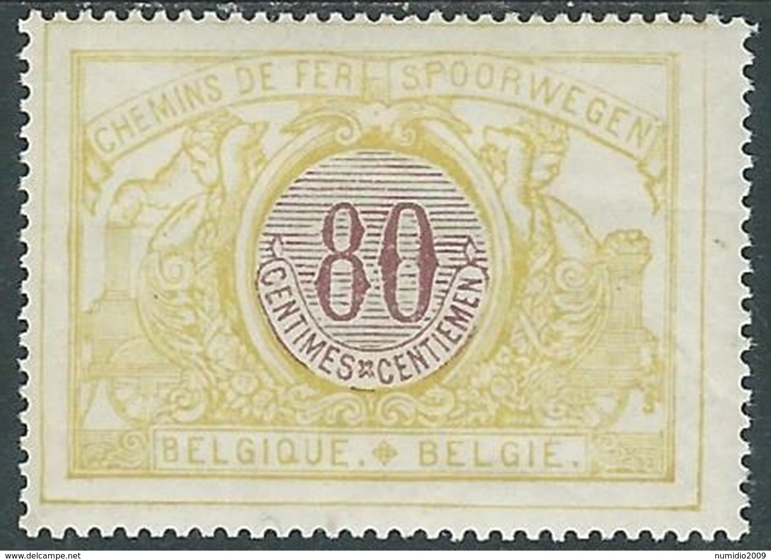 1902-05 BELGIO PACCHI POSTALI 80 CENT MH * - RB13-9 - Gepäck [BA]