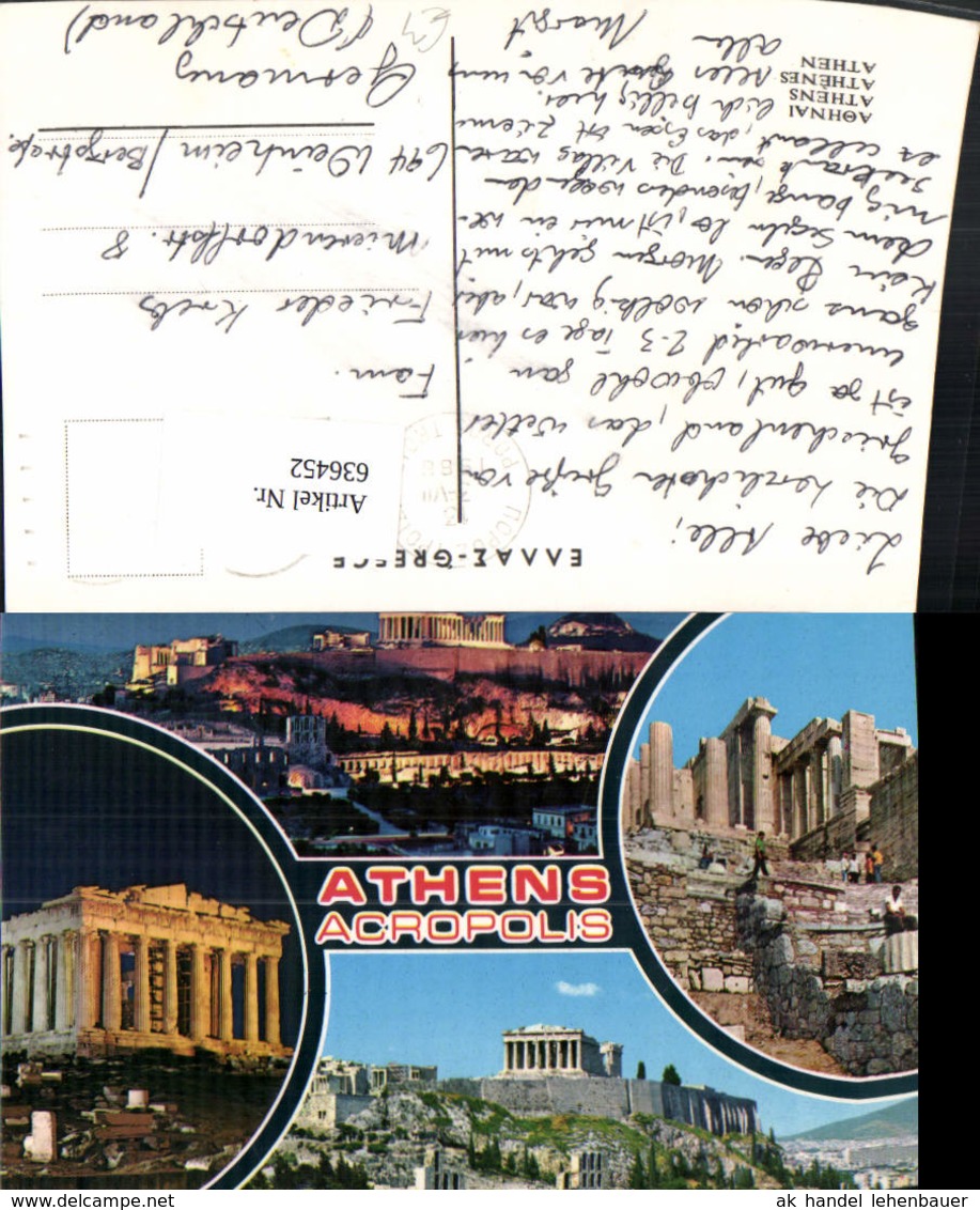 636452,Mehrbild Ak Athen Athenes Acropolis Akropolis Greece - Griechenland