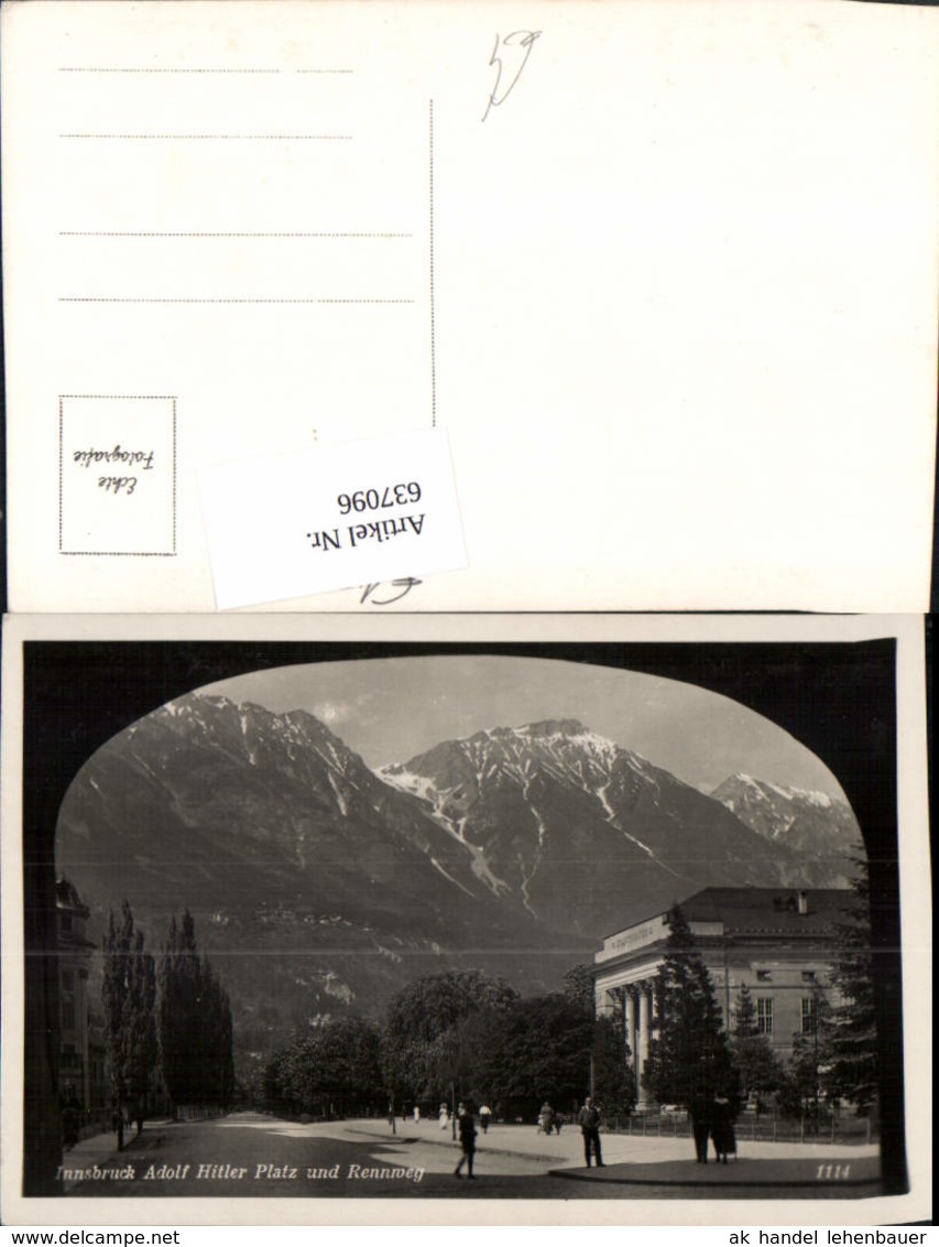 637096,WK 2 Adolf Hitler Platz Innsbruck - Guerra 1939-45