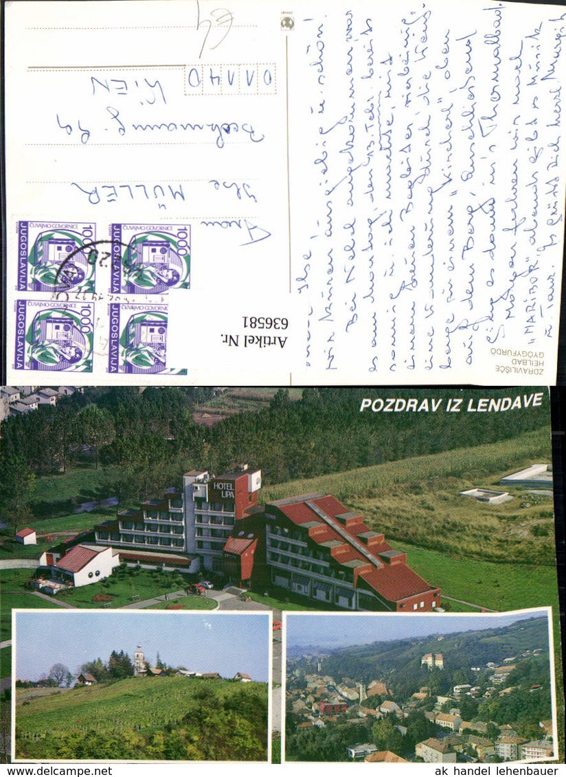 636581,Mehrbild Ak Lendave Hotel Lipa Slovenia - Slovénie