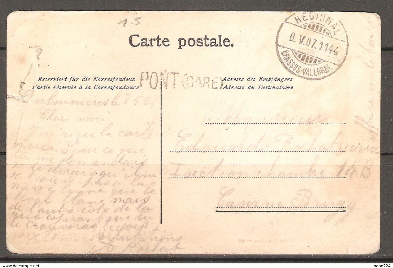 Carte P De 1907 ( Vallée De Joux / Passage D'un Troupeau ) - Altri & Non Classificati