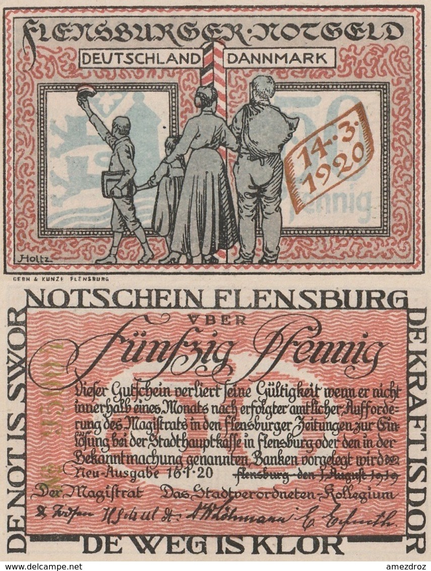 Billets De Nécessité Allemand 1920, 50 Pfennig - Bestuur Voor Schulden