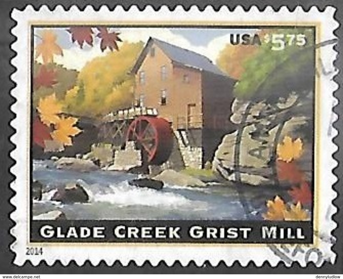 US  2014   Sc#4927  $5.75 Grist Mill  Used   2016 Scott Value $6.50  Excellent Condition - Used Stamps