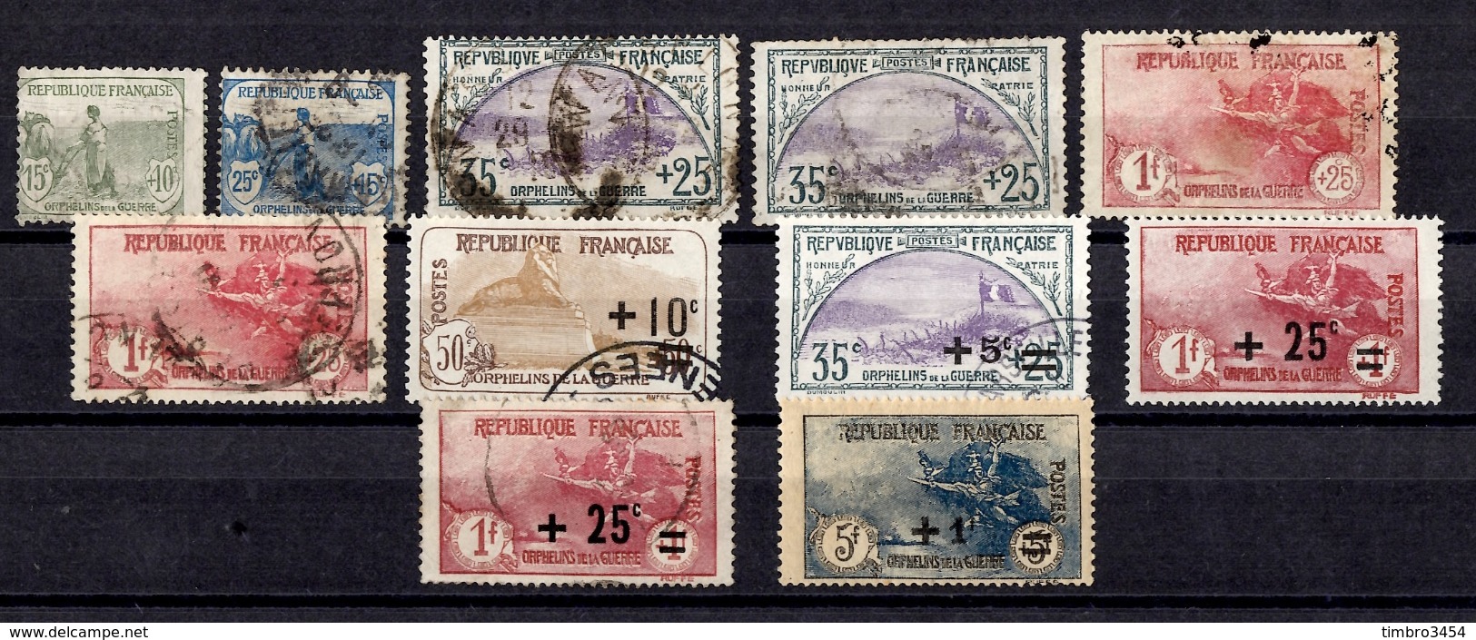 France Petite Collection Type Orphelins Neufs */oblitérés 1917/1927. Bonnes Valeurs. A Saisir! - Unused Stamps