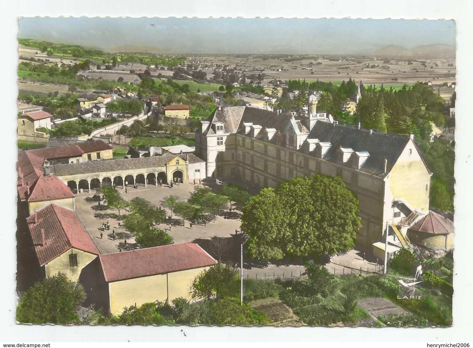 38 Isère - La Cote Saint André Lycée Hertor Berlioz Louis 11 Dormit Dans Ce Chateau Vue En Avion Ed Lapie - La Côte-Saint-André