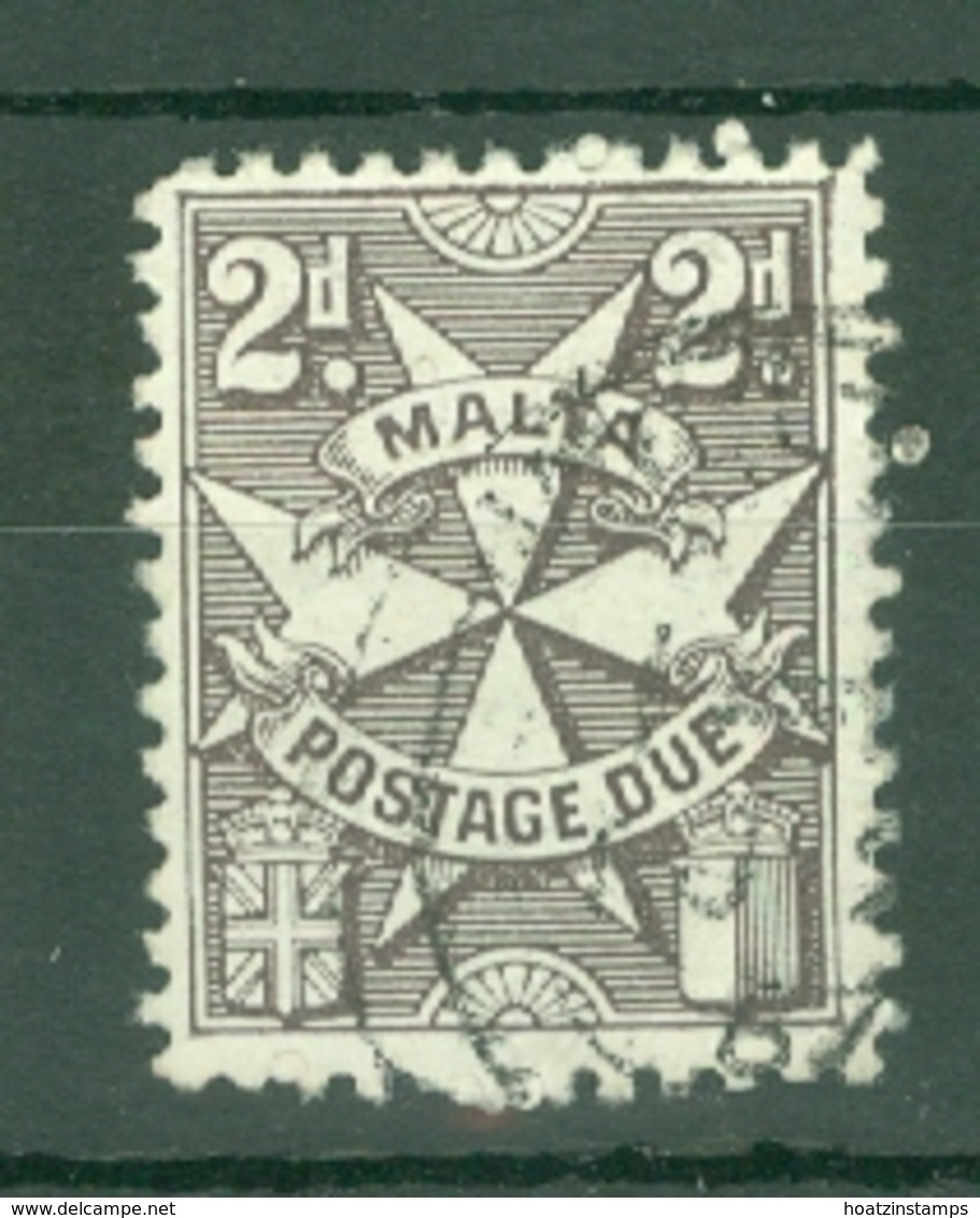 Malta: 1966   Postage Due  SG D27    2d  [Wmk: Block Crown CA] Used - Malta