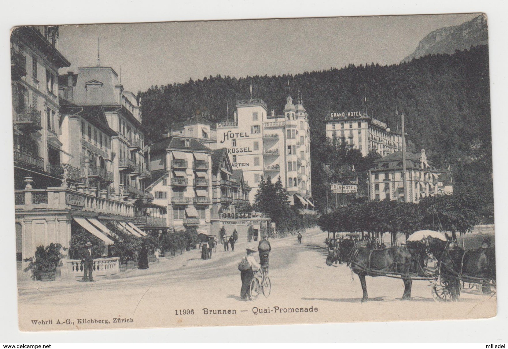 AB590 - SUISSE - BRUNNEN - Quai Promenade - Grand Hotel - Autres & Non Classés