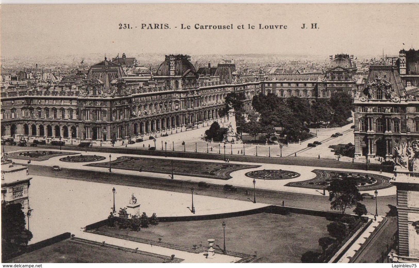 CP 75 Paris Louvre Carrousel Le Et Le Louvre 231 JH - Louvre