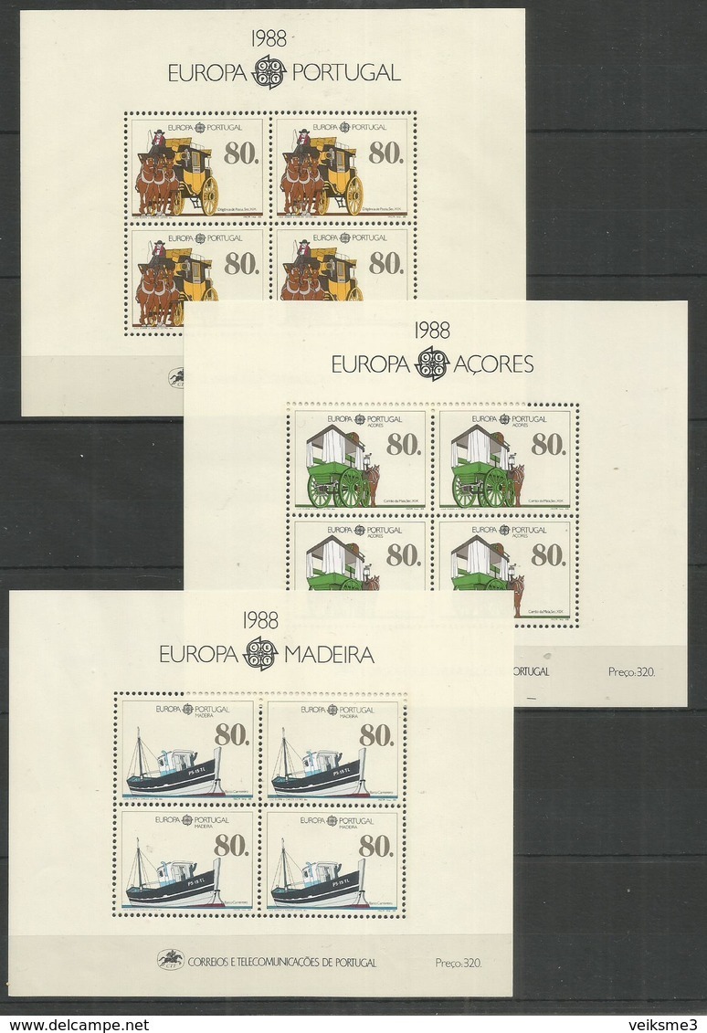 PORTUGAL - MNH - Europa-CEPT - Tranport - Horses - 1988 - 1988