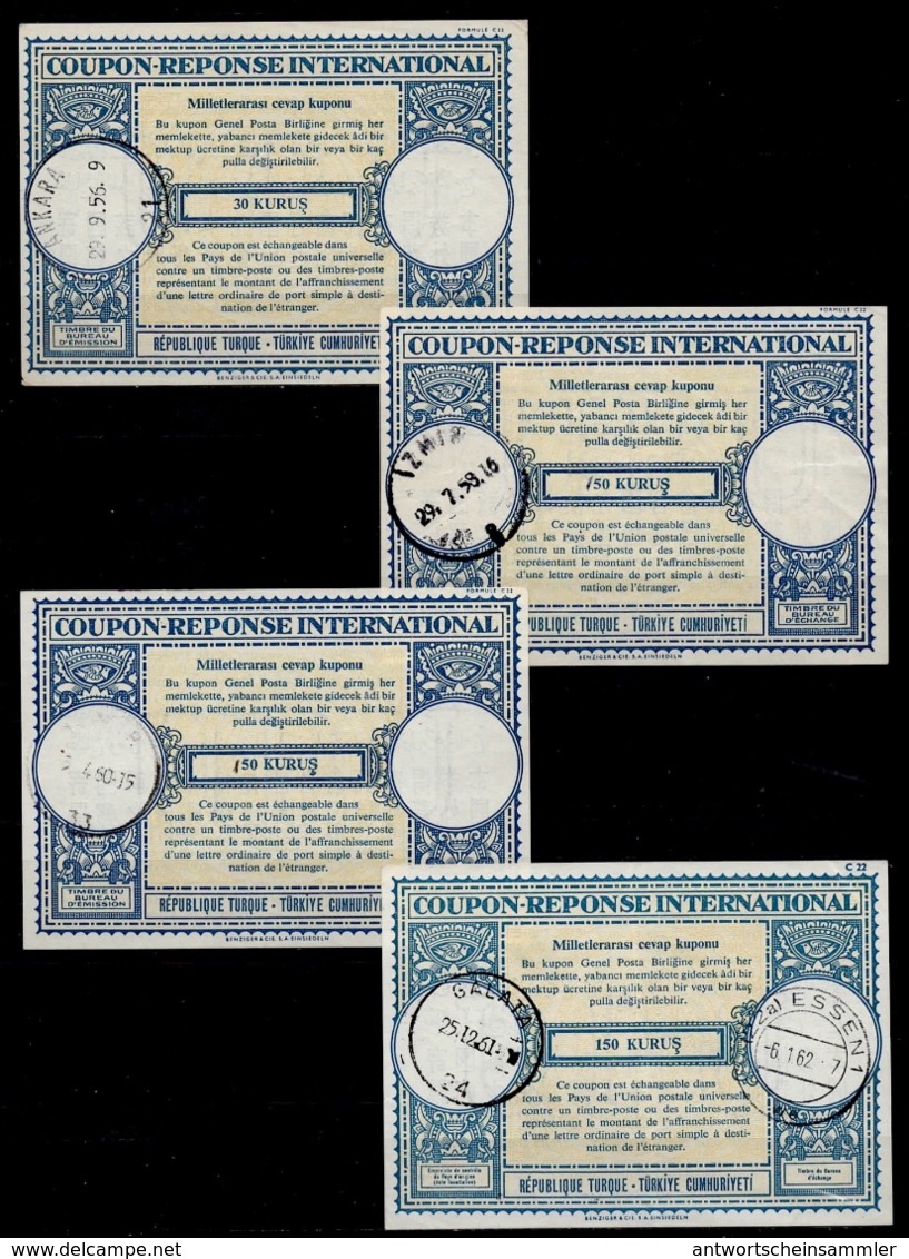 TURQUIE TURKEY Collection / Accumulation Of 28 International Reply Coupon Reponse Antwortschein IAS IRC 1945-1998 - Entiers Postaux