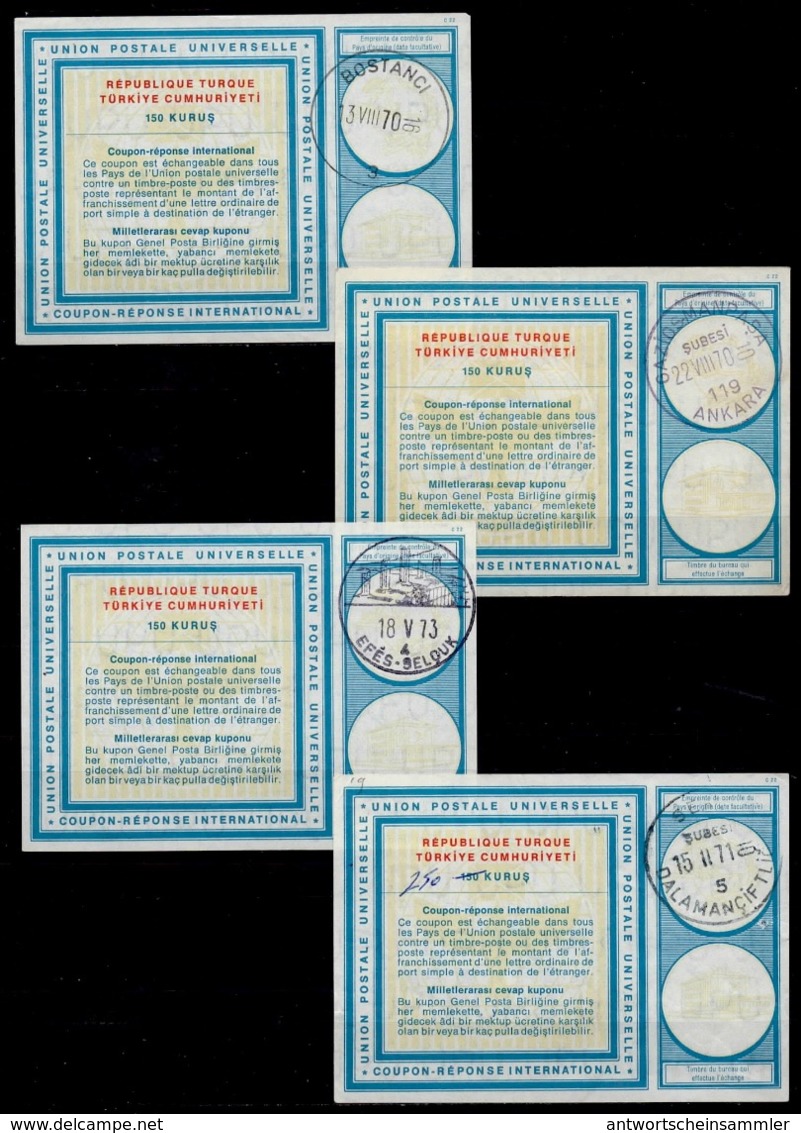 TURQUIE TURKEY Collection / Accumulation Of 28 International Reply Coupon Reponse Antwortschein IAS IRC 1945-1998 - Entiers Postaux