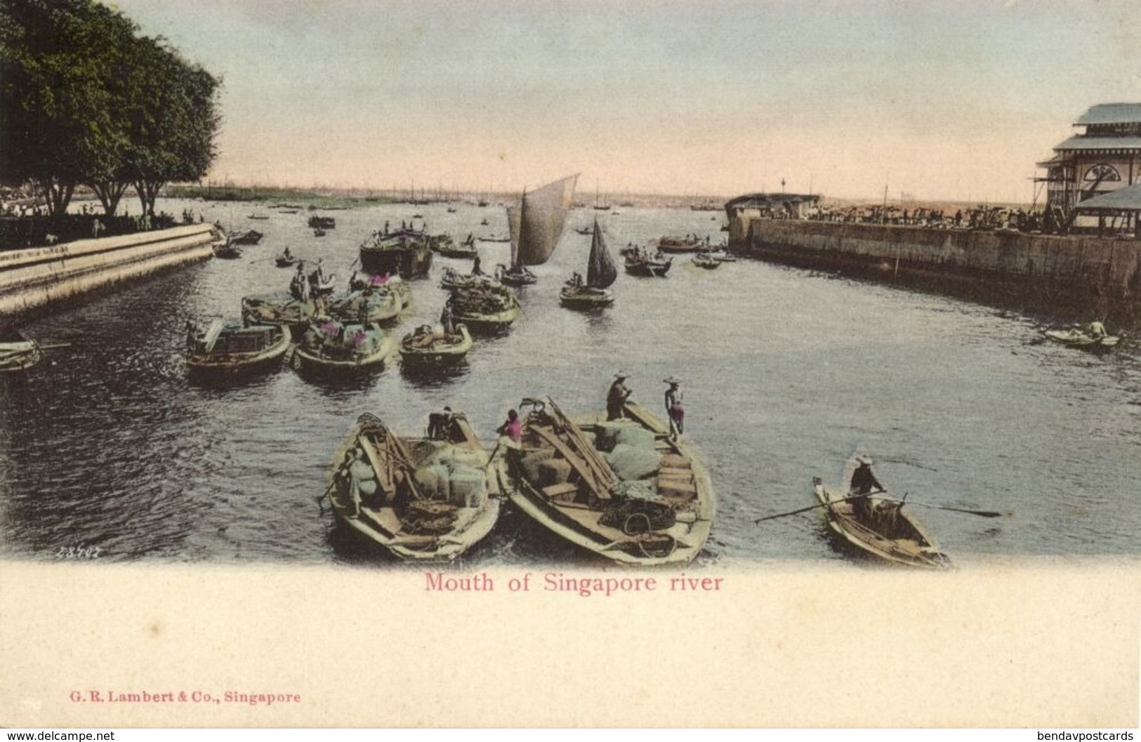 Straits Settlements, SINGAPORE, Mouth Of Singapore River (1899) Postcard - Singapur
