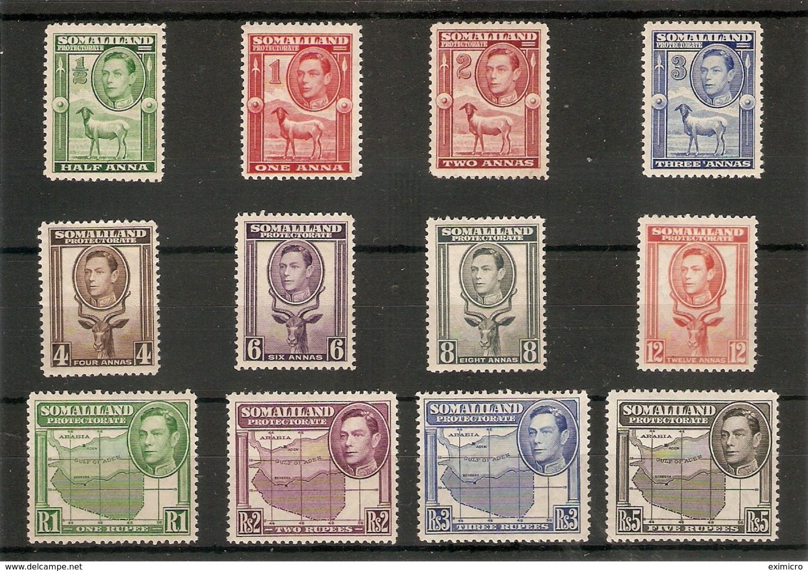 SOMALILAND 1938 SET SG 93/104 UNMOUNTED MINT/ (VERY LIGHTLY) MOUNTED MINT Cat £180 - Somaliland (Herrschaft ...-1959)