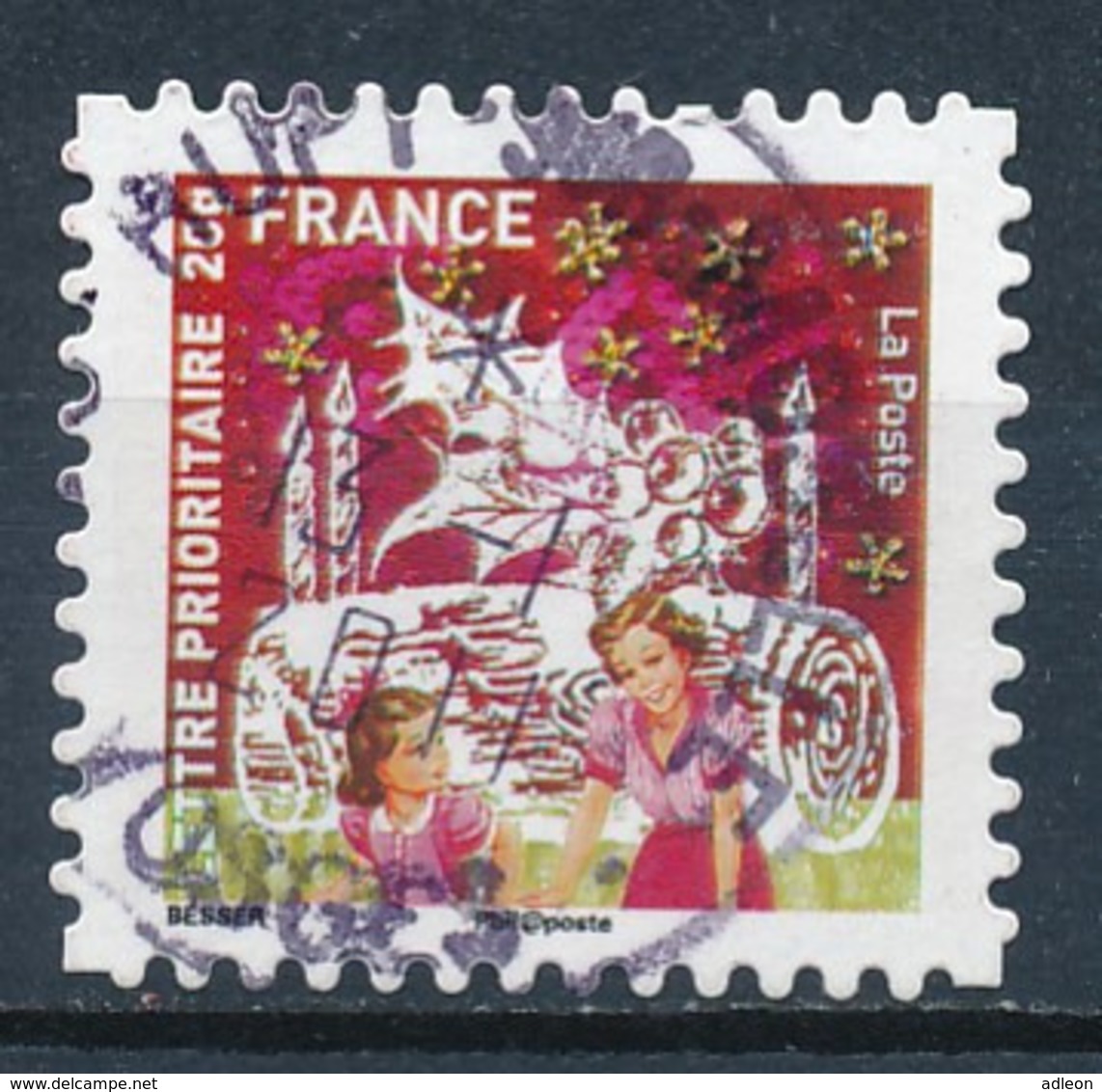 France - Meilleurs Voeux 2010 YT A504 Obl. Cachet Rond Manuel - Usados