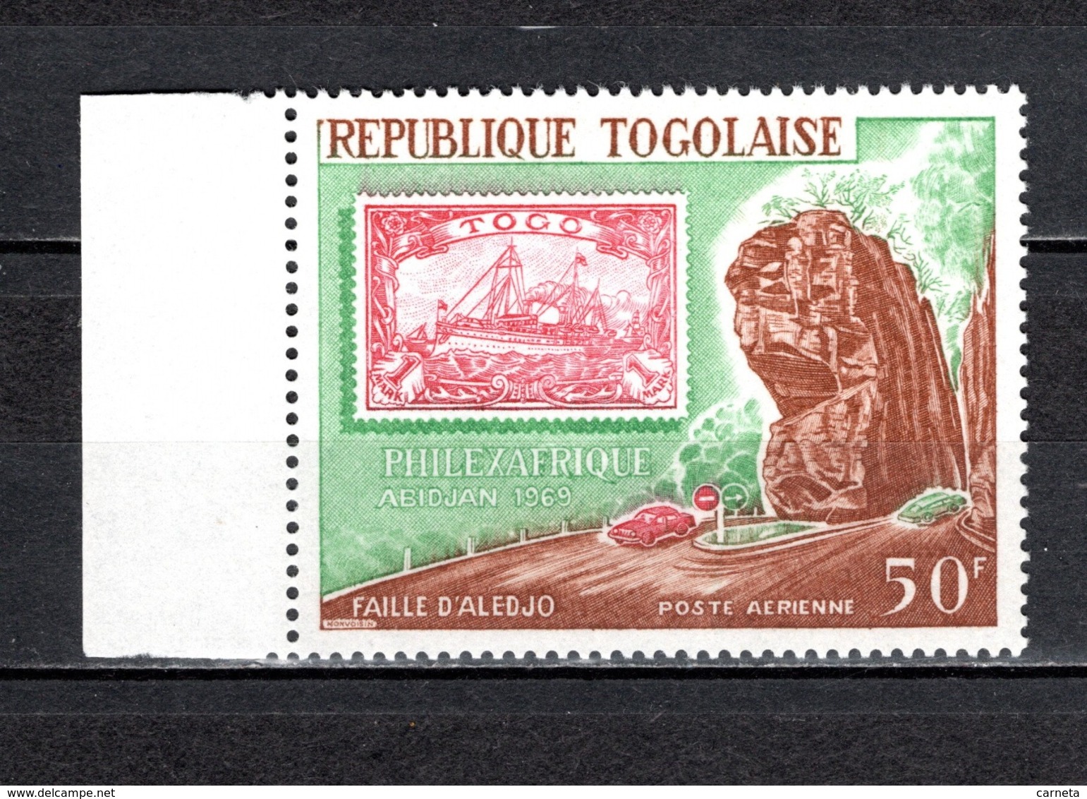 TOGO PA  N° 104  NEUF SANS CHARNIERE COTE  3.50€   PHILEXAFRIQUE PAYSAGE TIMBRE SUR TIMBRE - Togo (1960-...)