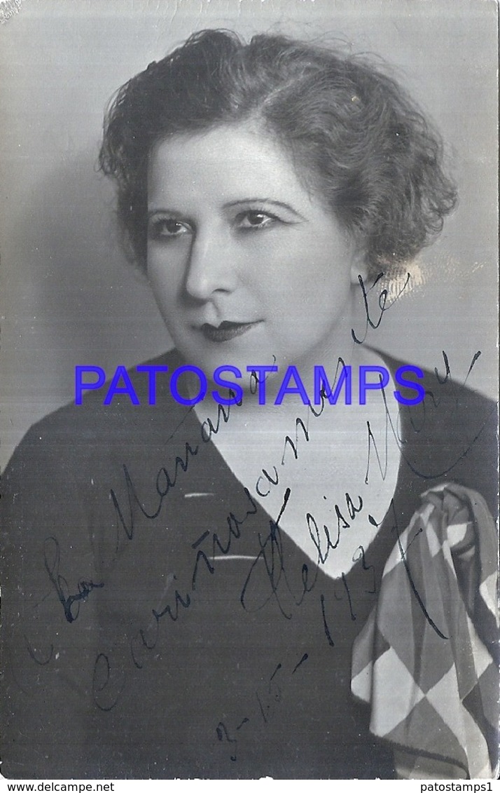 122305 ARGENTINA ARTIST FELISA MARY ACTRESS AUTOGRAPH  POSTAL POSTCARD - Argentina