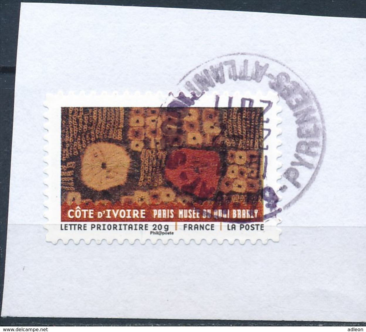 France - Tissus Du Monde - Côte D'Ivoire YT A513 Obl. Cachet Rond  Manuel Sur Fragment - Oblitérés