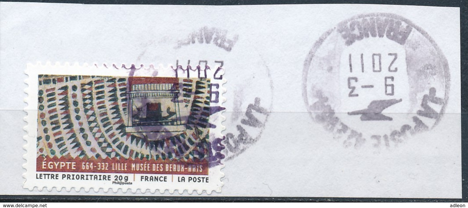 France - Tissus Du Monde - Egypte YT A517 Obl. Cachet Rond Manuel Sur Fragment - Oblitérés