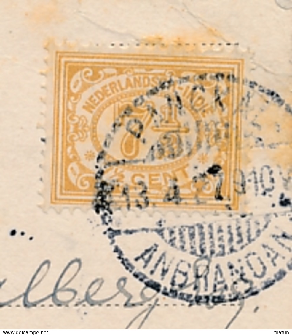 Nederlands Indië - 1927 - 7,5 Cent Cijfer Op Ansicht Van LB PANGKAL / ANBRANDAN Naar Den Haag / Nederland - Niederländisch-Indien