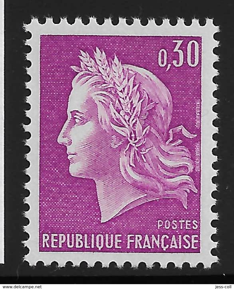 Yvert 1536 Maury 1536 - 30 C Lilas -  ** - 1967-1970 Marianne Of Cheffer