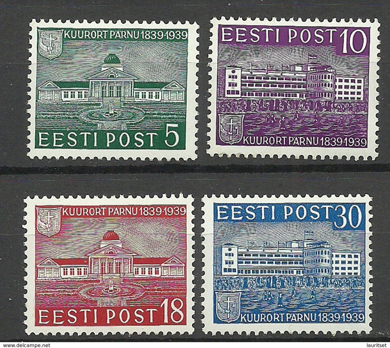 Estonia Estonie 1939 Michel 148 - 151 * - Estonie