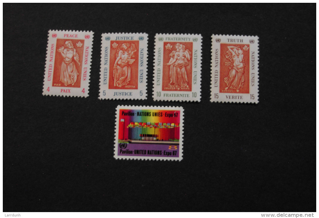 United Nations New York 170-74 EXPO 67 Peace And UN Pavillion MNH 1967 A04s - Ungebraucht