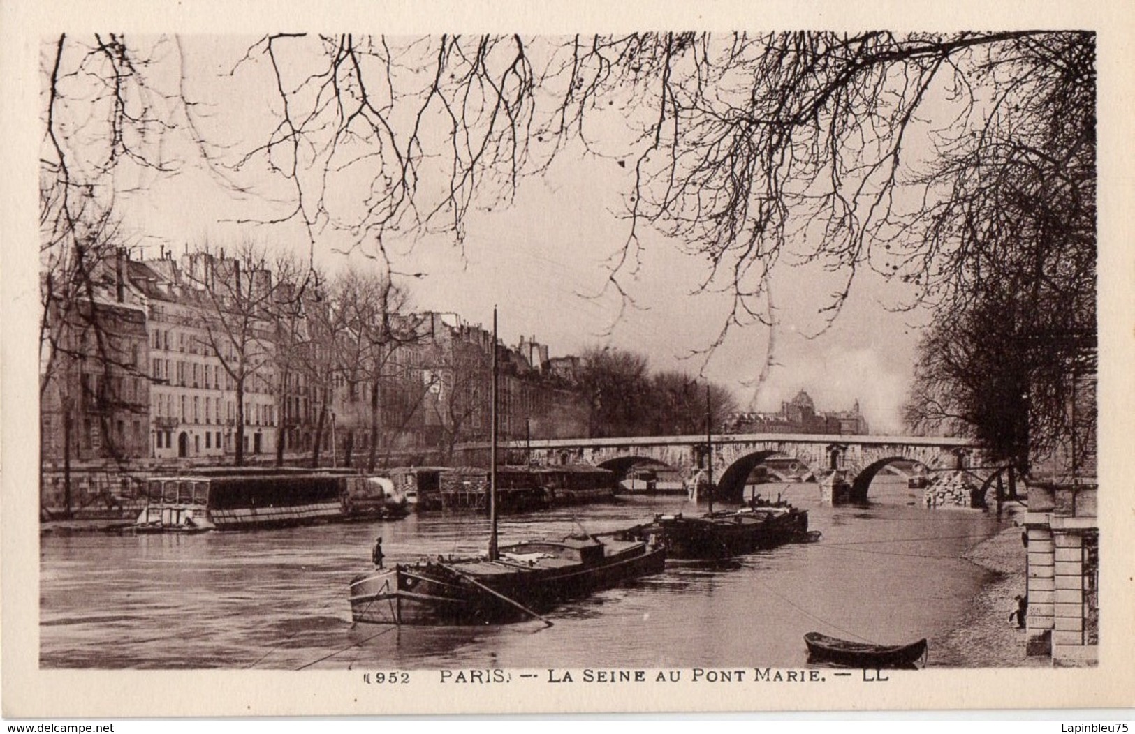 CP 75 Paris Seine Au Pont Marie 952 LL - Die Seine Und Ihre Ufer